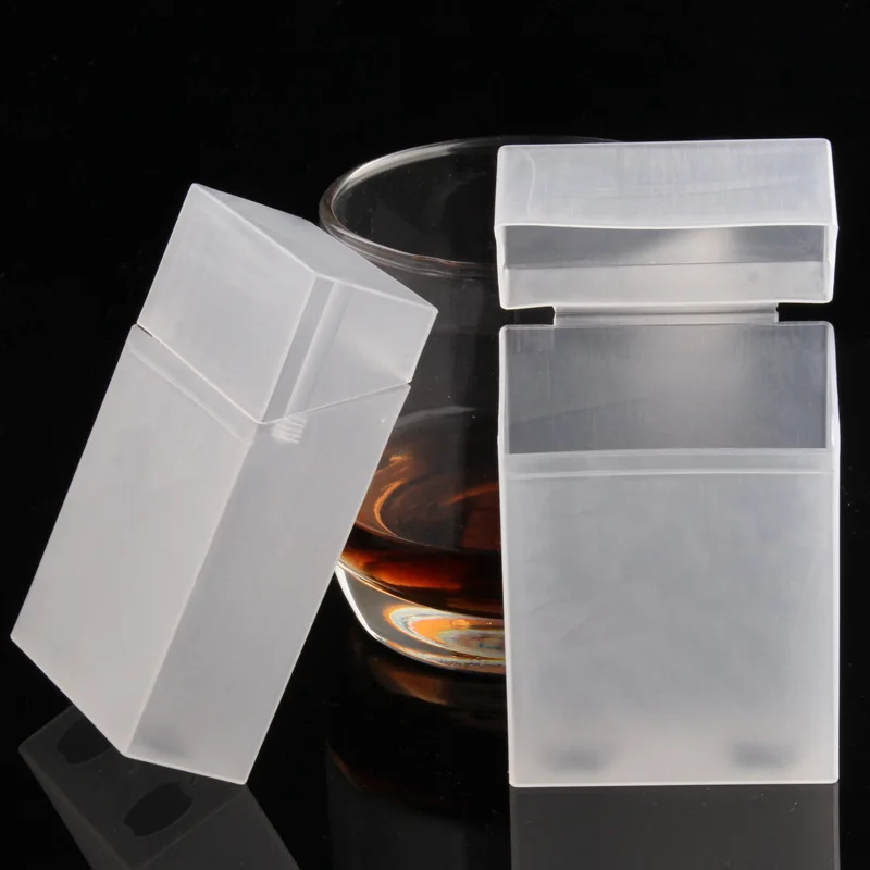 

1pcs Transparent Portable Plastic Cigarette Case Wholesale Hold Soft Pack Can Put Cigarette Lighter Cigarette Box