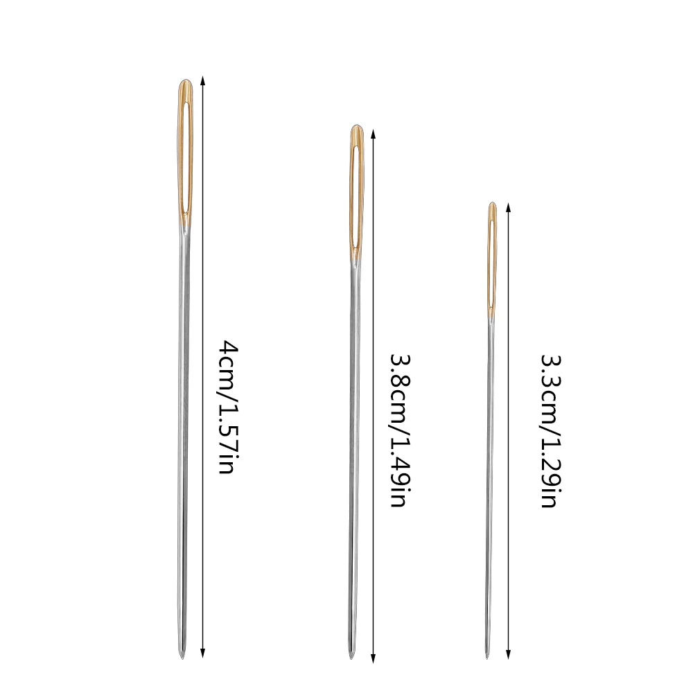 LMDZ 100/30 PCS Golden Tail Embroidery Fabric Cross Stitch Needles Size 22#24#26#Stitch Cloth Sewing Kit Tools Sewing Needles