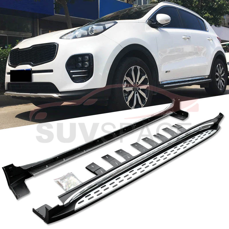 YiXi-Partswell Fits for KIA Sportage 2016-2020 Running Boards Side Steps Pedals Nerf Protector Bar