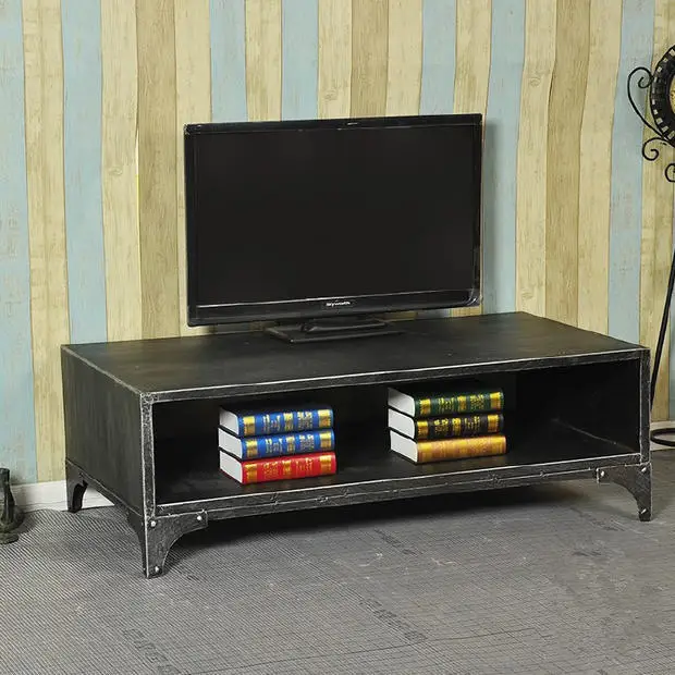 Custom American country retro antique wrought iron furniture TV