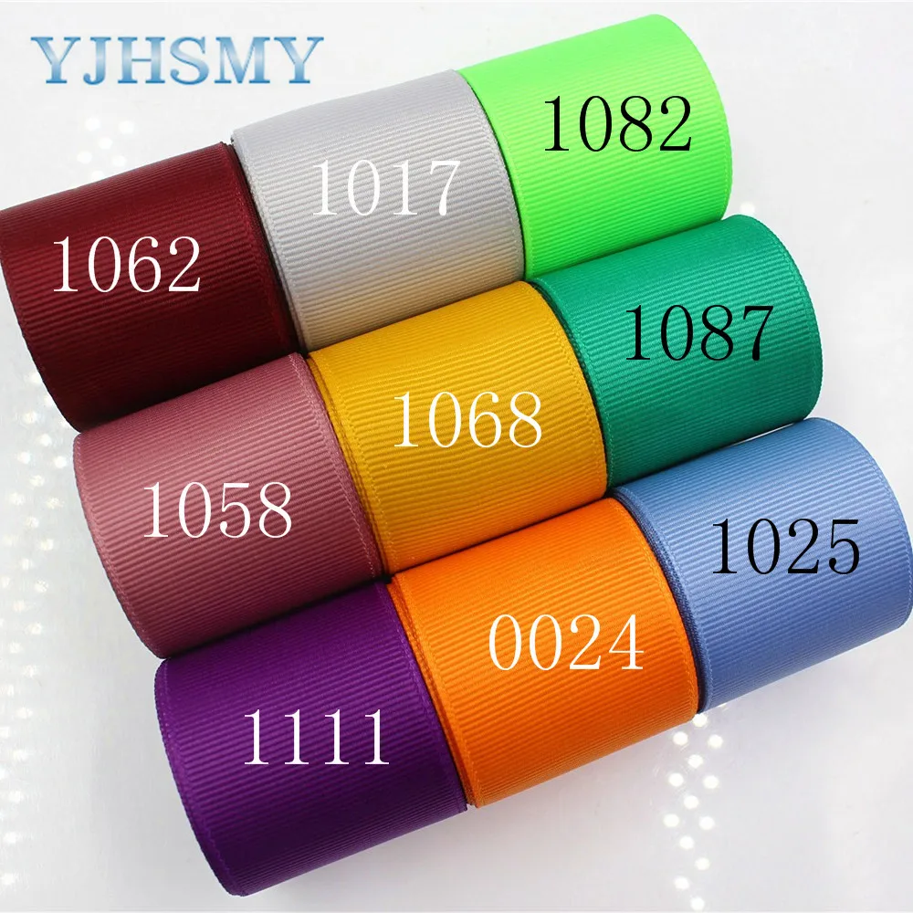 

YJHSMY J-17606-L38MM,38 mm 10 yards Solid Color Ribbons Thermal transfer Printed grosgrain Wedding Accessories DIY material
