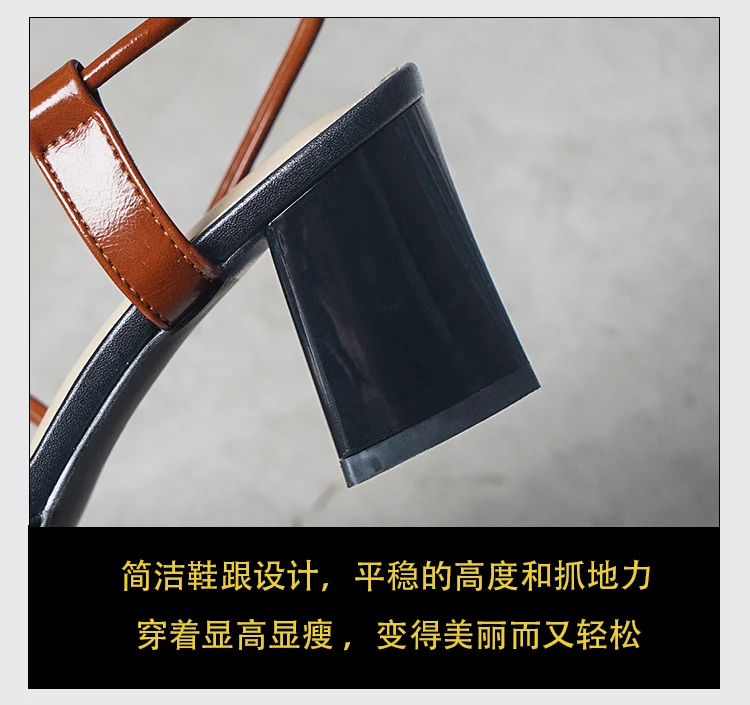 Г. Новые летние сандалии baotou/Женская обувь на среднем каблуке в стиле Феи женская обувь на высоком каблуке с острым носком