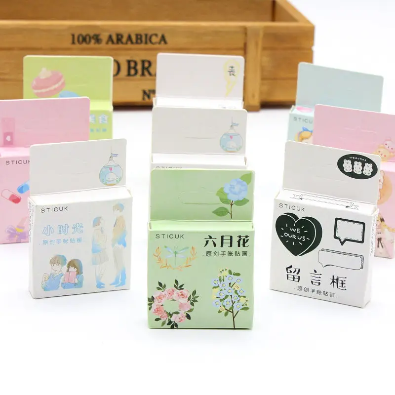 

40sheet/pack Flower Paper Sticker Album Diy Diary Sticker Manual Decoration Label Scrapbooking Sticker Label Tape