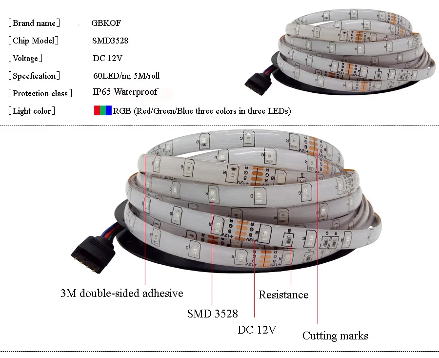 5 м 10 м 15 м WiFi светодиодный светильник RGB водонепроницаемый SMD 5050 2835 12 В 12 В rgb диод гибкая лента Wi-Fi адаптер+ разъем адаптера