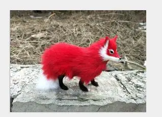  WYZHY Five colors optional Simulation fur animal fox Crafts Garden home decoration teaching props16 - 32957000475