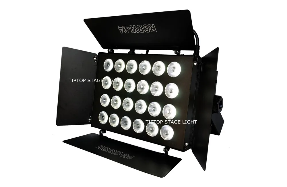 Parede do Diodo Emissor de Luz Praça ao ar Tiptop 4 Xlot Rgbw Arruela da 320 w Grande Lâmpada Lavagem 24x12 w Jardim Paisagem Parque Inundação Livre 110 V 240 v Tp w2412 22 Efeito de Iluminação de palco