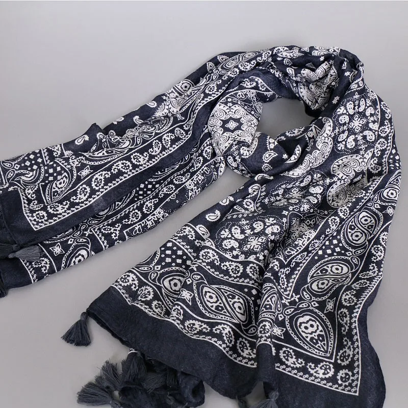 Высокое качество хлопка Для женщин Printe кешью цветочные платки кисти повязка мусульманских популярные зимние толстые шарфы/шарф 10 шт./лот