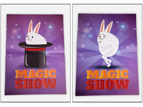 

Top Hat Magic Show - Magic Tricks Hat Appearing from Poster Magia Magician Stage Illusion Accessories Gimmick Props Funny Street