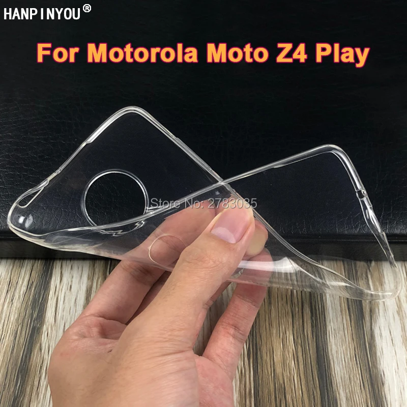 Для Motorola Moto Z4 Play 6 22 &quotтонкий кристально прозрачный мягкий чехол из ТПУ для задней
