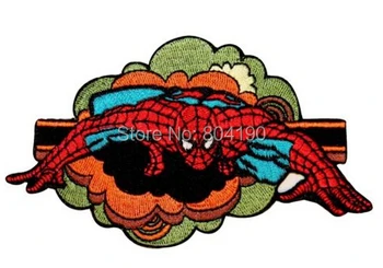 

4.9" Retro Marvel Comics SuperHero Amazing Spiderman Animated MOVIE Costume Embroidered Emblem applique iron on patch Spider Man