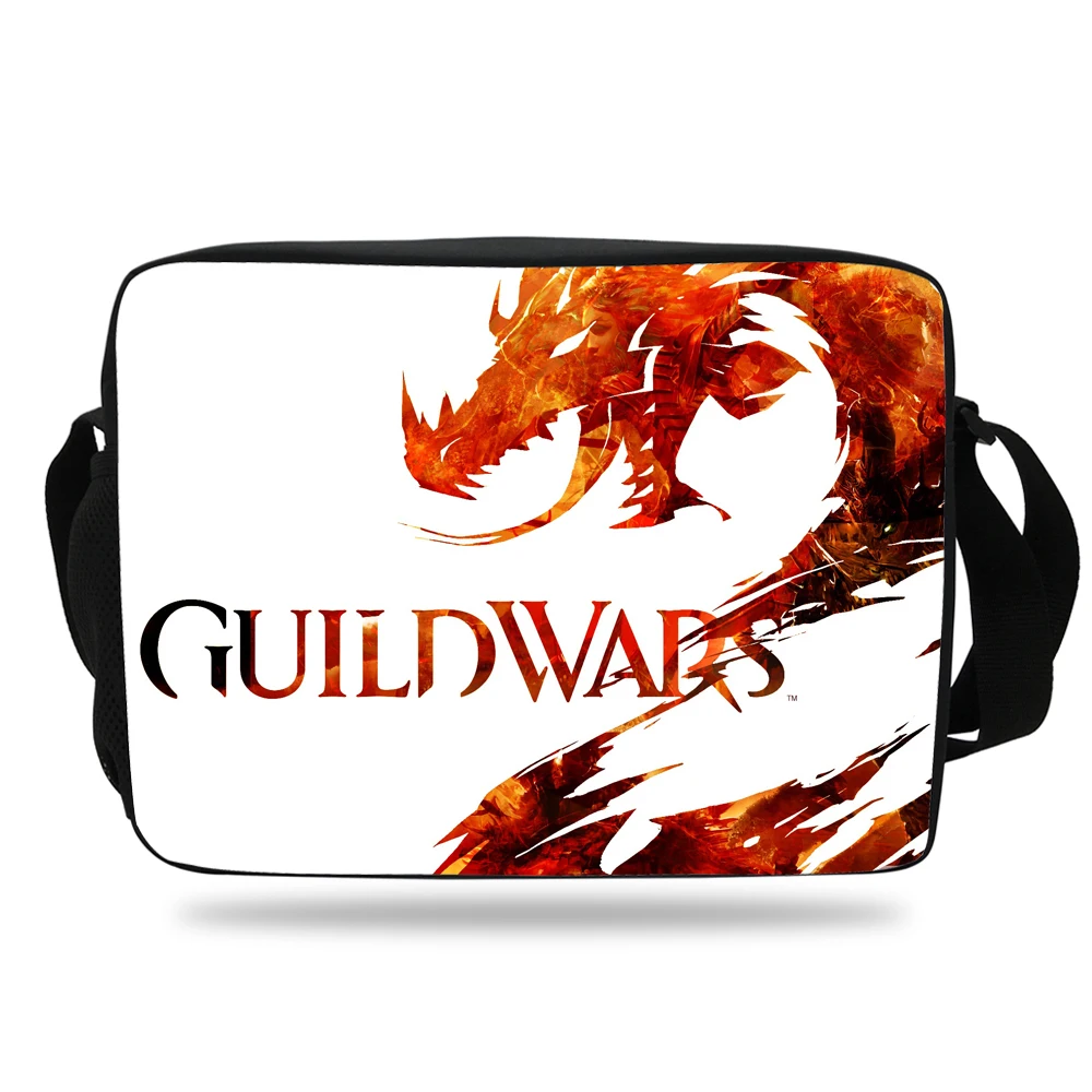 Модные мальчики траве мешок игра Guild Wars школьная сумка для детей плечо сумка подарок подростков