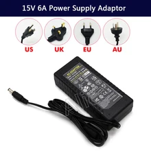New LED Driver AC 100-240V to DC 15V 6A Power Supply Charger Adapter Transformer 220V 15V 90W Converter with power cord New LED Driver AC 100-240V to DC 15V 6A Power Supply Charger Adapter Transformer 220V 15V 90W Converter with power cord