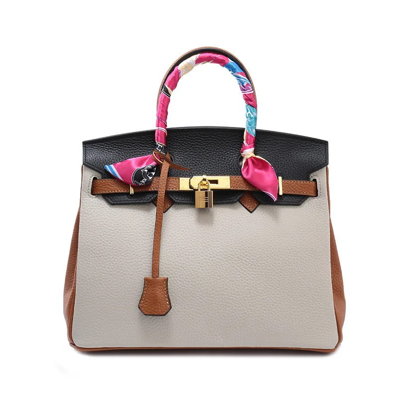 

Luxury Famous Brand Cowhide Genuine Leather Bags Designer Handbags High Quality Tote Shoulder Bags For Women Bag