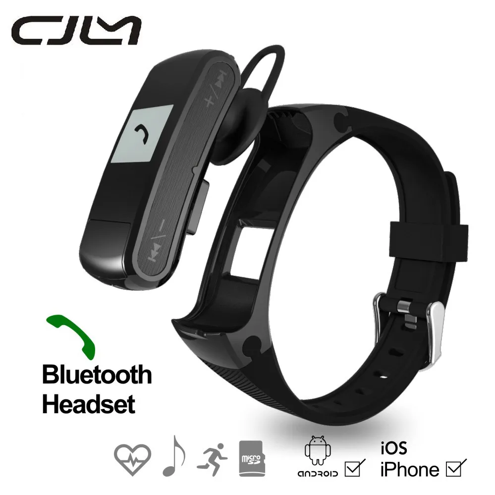 F50 Smart Bracelet Bluetooth Earphone Fitness Tracker Pedometer font b Smartwatch b font Sport Heart Rate
