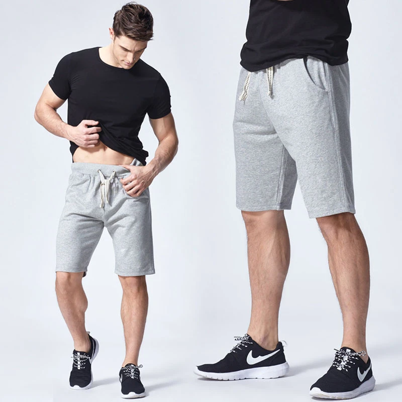 Fanceey Solid Gray Sport Shorts Men Fitness Gym Shorts Men Cotton  Sportswear Running Shorts Mens Athletic Wear 6 Colors - Running Shorts -  AliExpress
