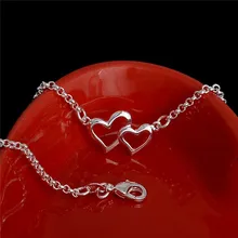 SHUANGR высокое качество простой стиль "первая любовь" серебристого цвета ножные браслеты ювелирные изделия Австрийские кристаллы оптом TF187