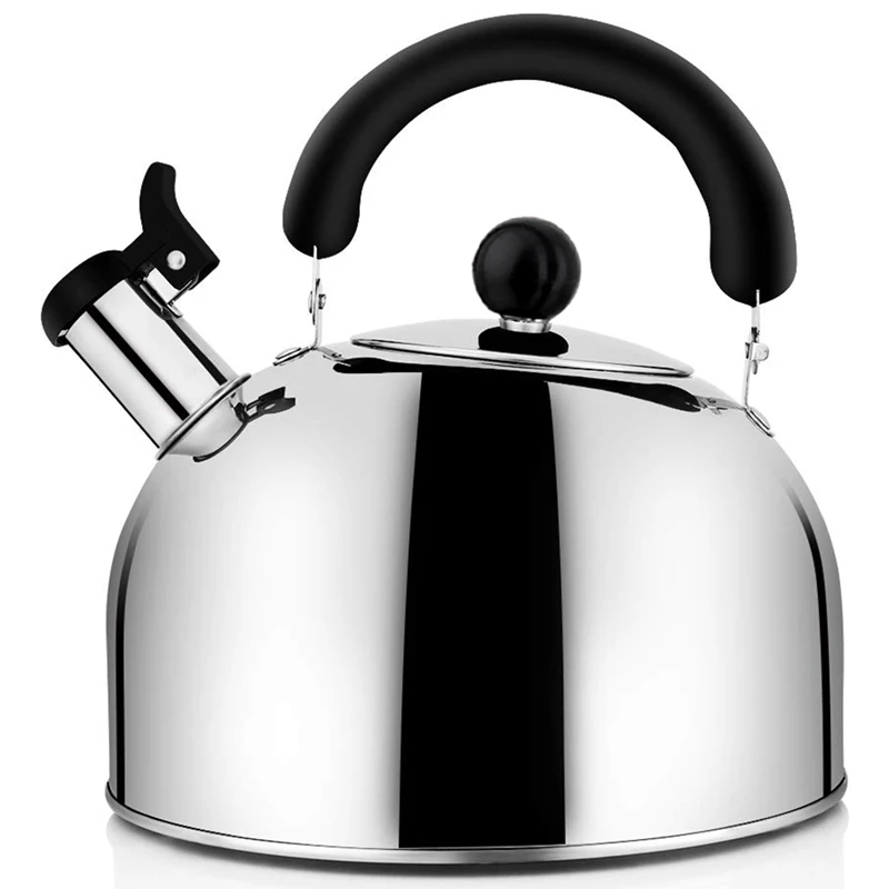 Плита со свистком Чай горшок, Нержавеющая сталь Чай горшки для плитой, 4.3Qt(4 литра) большой Ёмкость с