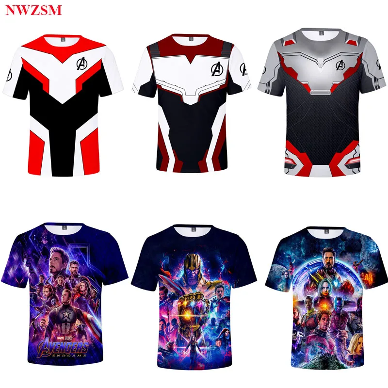 2019 New The Avengers 4 Endgame Quantum Realm Cosplay Men T-shirt Cosplay Costume Adult Kids 3D Printed Sport shirts Summer Tops 2019 New The Avengers 4 Endgame Quantum Realm Cosplay Men T-shirt Cosplay Costume Adult Kids 3D Printed Sport shirts Summer Tops