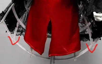 Персональный Индивидуальный размер Черный Дворецкий Ciel Phantomhive косплей костюм красное платье униформа костюмы для Хэллоуина аниме одежда наряд - Цвет: Bustle