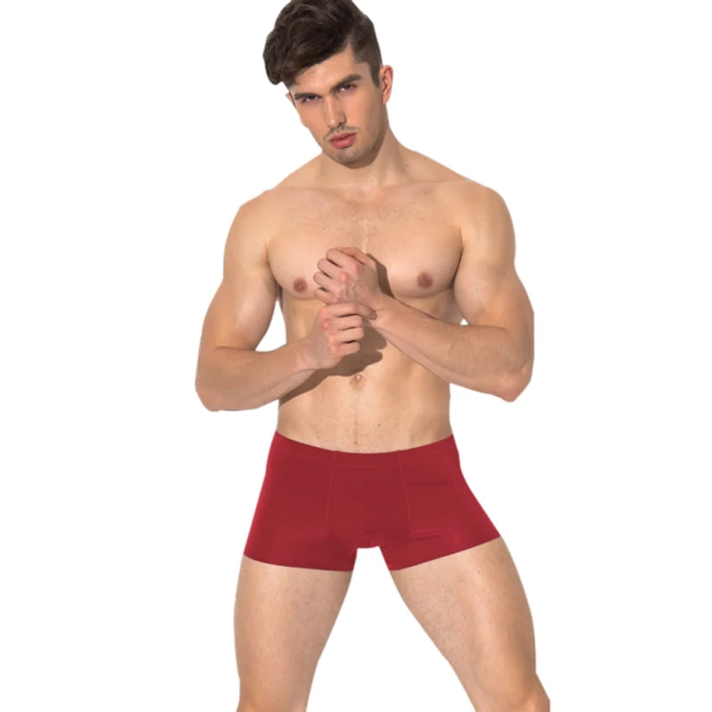4 шт./компл. Роскошные боксер Мужское хлопковое нижнее белье Cueca Masculina дышащая средняя талия сплошной Трусики Гей Для мужчин плюс Размеры