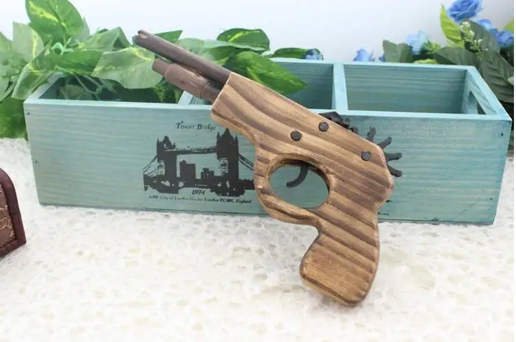 Hot Sale Toy Guns Wooden Toy Rubber Band Bullet Guns Weapon Pistol Pistola de Brinquedo Slugterra Toys Pistola Juguete