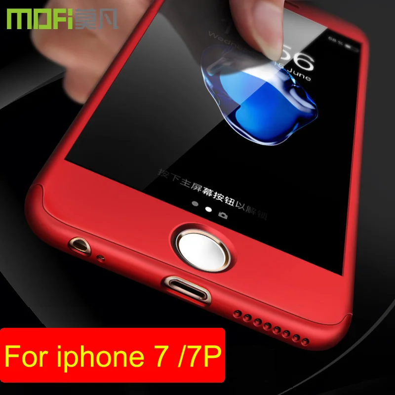 7 футляр для iphone Plus полное покрытие с стекло 128 ГБ plus coque phone7 fundas 360 Жесткий 64 4 &quotдля