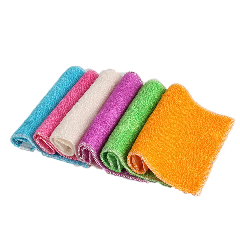 6 unids/set ambiental natural de fibra de bambú paño de limpieza lavado cocina plato de gasa de nettoyage pano de limpieza 6 unids/set ambiental natural de fibra de bambú paño de limpieza lavado cocina plato de gasa de nettoyage pano de limpieza