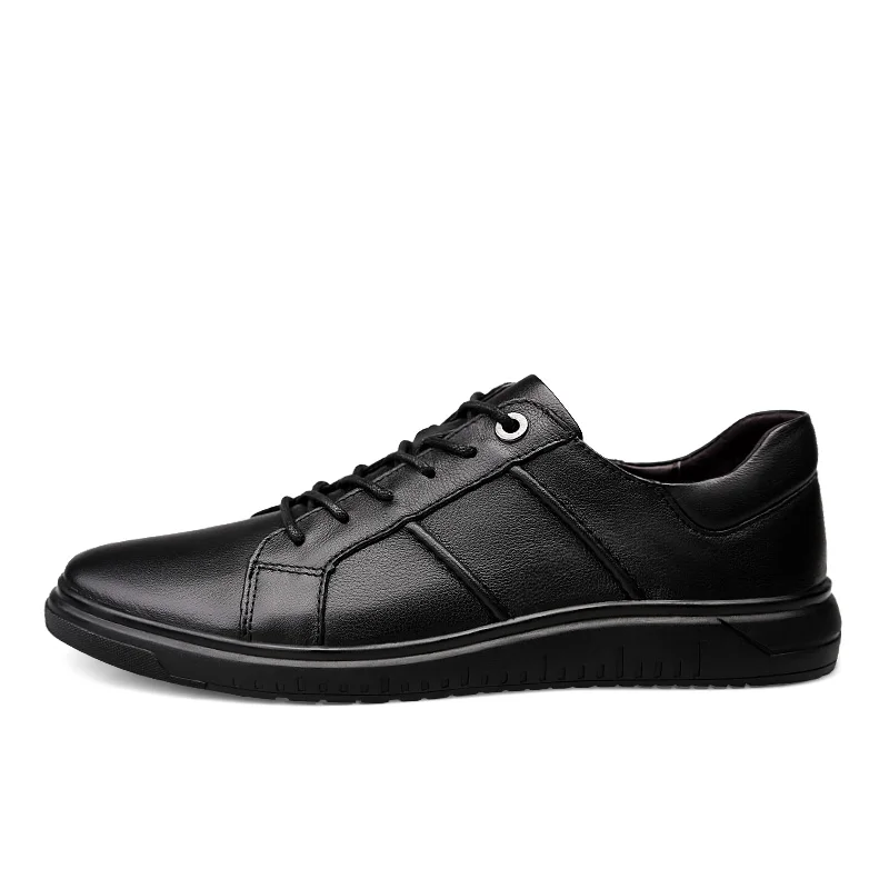 ARUONET/брендовая летняя кожаная мужская обувь; черные мужские кожаные туфли на плоской подошве; удобные мужские повседневные кроссовки на шнуровке; Schuhe Herren Leder