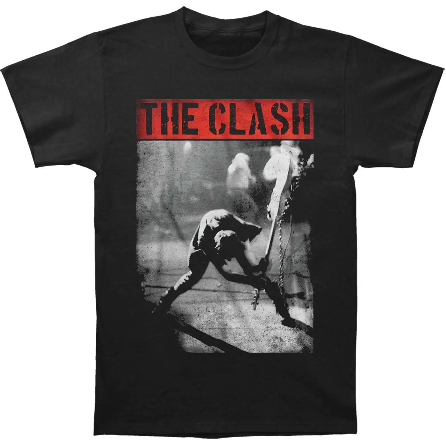 

Clash Men's Smashing Guitar Slim Fit T-shirt Black