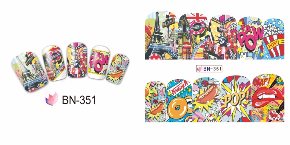 Nail Art Water Transfer Stickers Decals  (4)