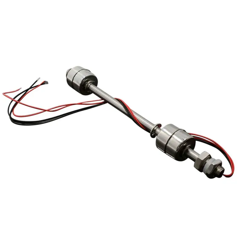 

New Liquid Float Switch Water Level Sensor Stainless Steel Double Ball 200mm