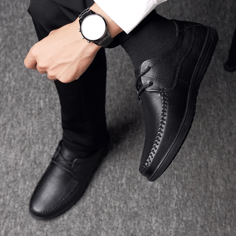 

Mens shoes Breathable Fashion genuine leather Shoes outdoor Male Sneakers Designer Lace Up Soft Footwear Students Shoes L5
