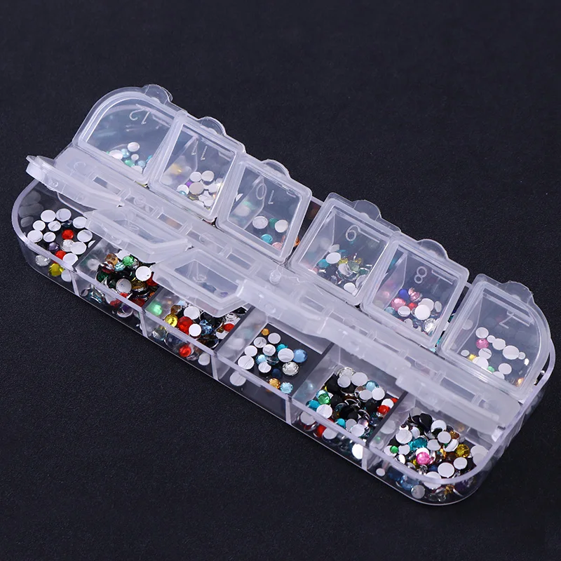 

1 Pc Empty Storage Case Box Transparent Nail Glitter Rhinestone Accessories Beads Container Cases Nail Decoration Tool