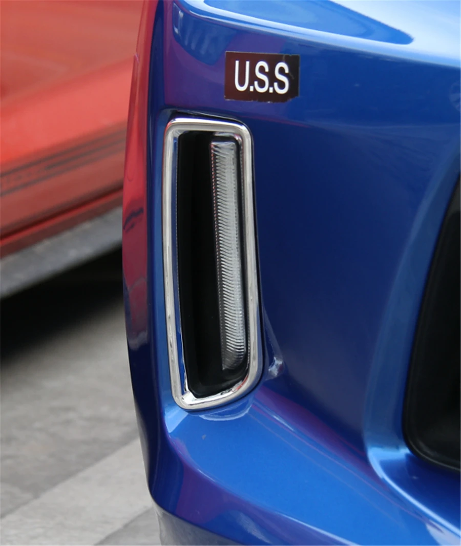 

3 Color For Choice ! Accessories For Chevrolet Camaro 2016 2017 ABS Day Running Light Lamp Molding Cover Trim 2 Pcs