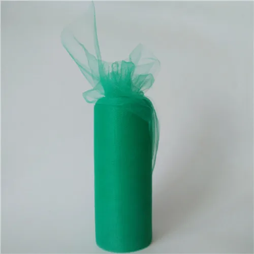 HANXIN Тюль в рулоне 6 дюймов 25 ярдов 22 метра свадебное украшение для дня рождения DIY тюль ткань материалы для мероприятий ткань - Цвет: C52 Green onion
