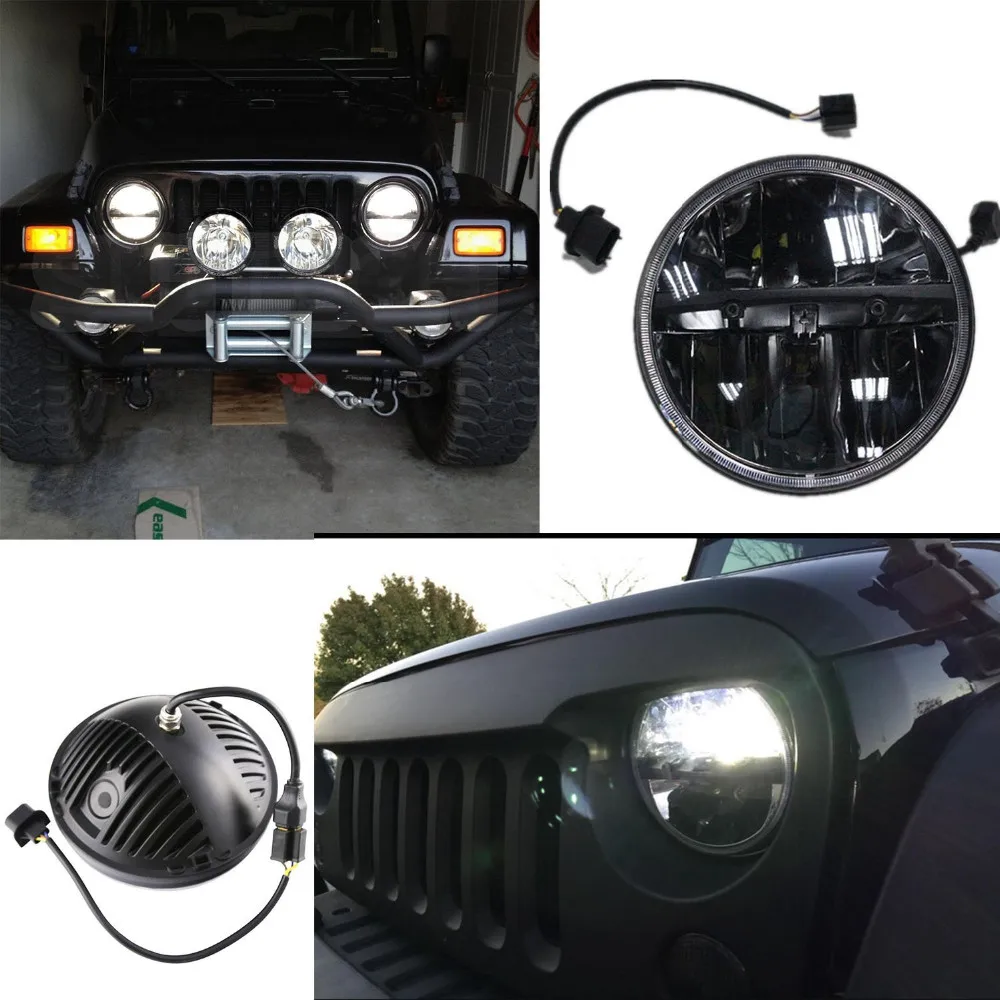 7 Inch Round Led Headlight for Jeep Wrangler (1)