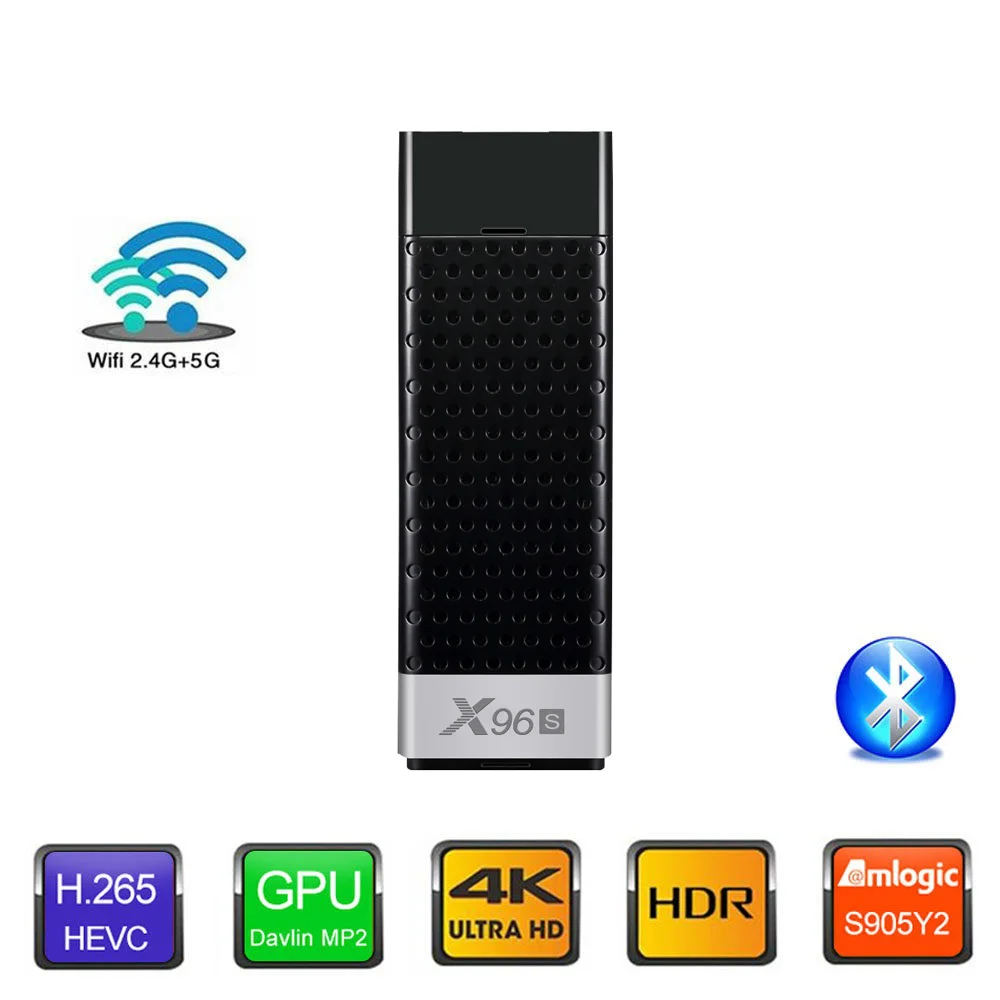 Smart 4K Android 8,1 tv Box X96S Amlogic S905Y2 DDR4 4 ГБ 32 ГБ X96 Мини PC tv Stick 5G WiFi Bluetooth 4,2 tv Dongle медиаплеер