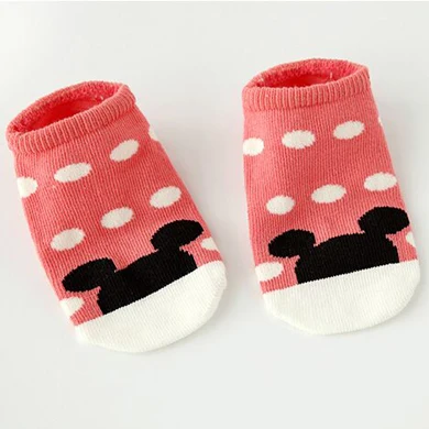 1 пара хлопковые носки с рисунком для малышей повседневные носки для новорожденных мальчиков и девочек короткие нескользящие эластичные носки для новорожденных - Цвет: LS07