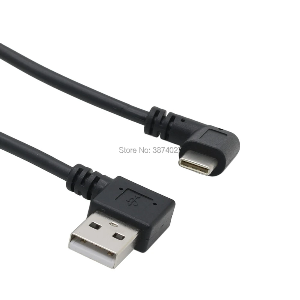 1 м USB 2,0 Мужской 90 градусов влево и вправо под углом к USB-C 3,1 тип-c выдвижной пружинный кабель для передачи данных Расширение синхронизации для S8 P10