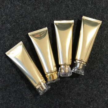 

30pcs 80g gold Refillable Tube Empty Cosmetic Bottle Soft Tube with Cap Travel Squeeze Make Ups Container Refillable Bottles