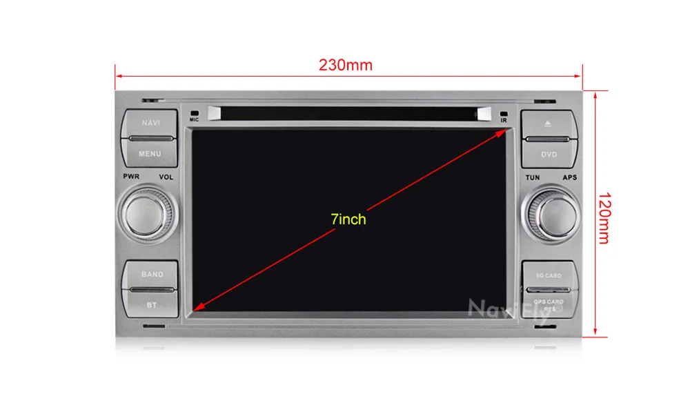 Cheap MEKEDE Android9.1 Quad core 32G ROM Car Multimedia player for Ford Focus Kuga Transit  with free shipping 4G wifi RDS 7