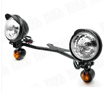 

Black Driving Turn Light Bar Fog Spot Light For Honda Shadow Spirit Sabre Aero ACE Steed VLX 400 600 1100 DLX VTX1300 1800 Magna