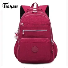 TEGAOTE школьный женский рюкзак, Mochila женские рюкзаки Водонепроницаемая нейлоновая сумка Повседневная дорожная сумка для ноутбука рюкзак для девочки-подростка
