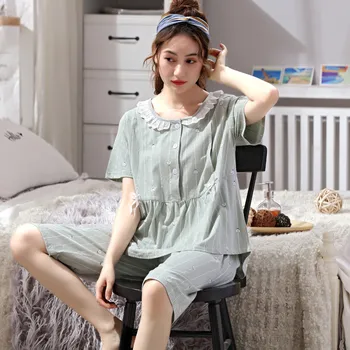 

L-4XL Plus Size Pajamas For Pregnant Women Breastfeeding Pyjamas Maternity Pajama Set Pyjama Pregnant Maternity Sleep Fdfklak