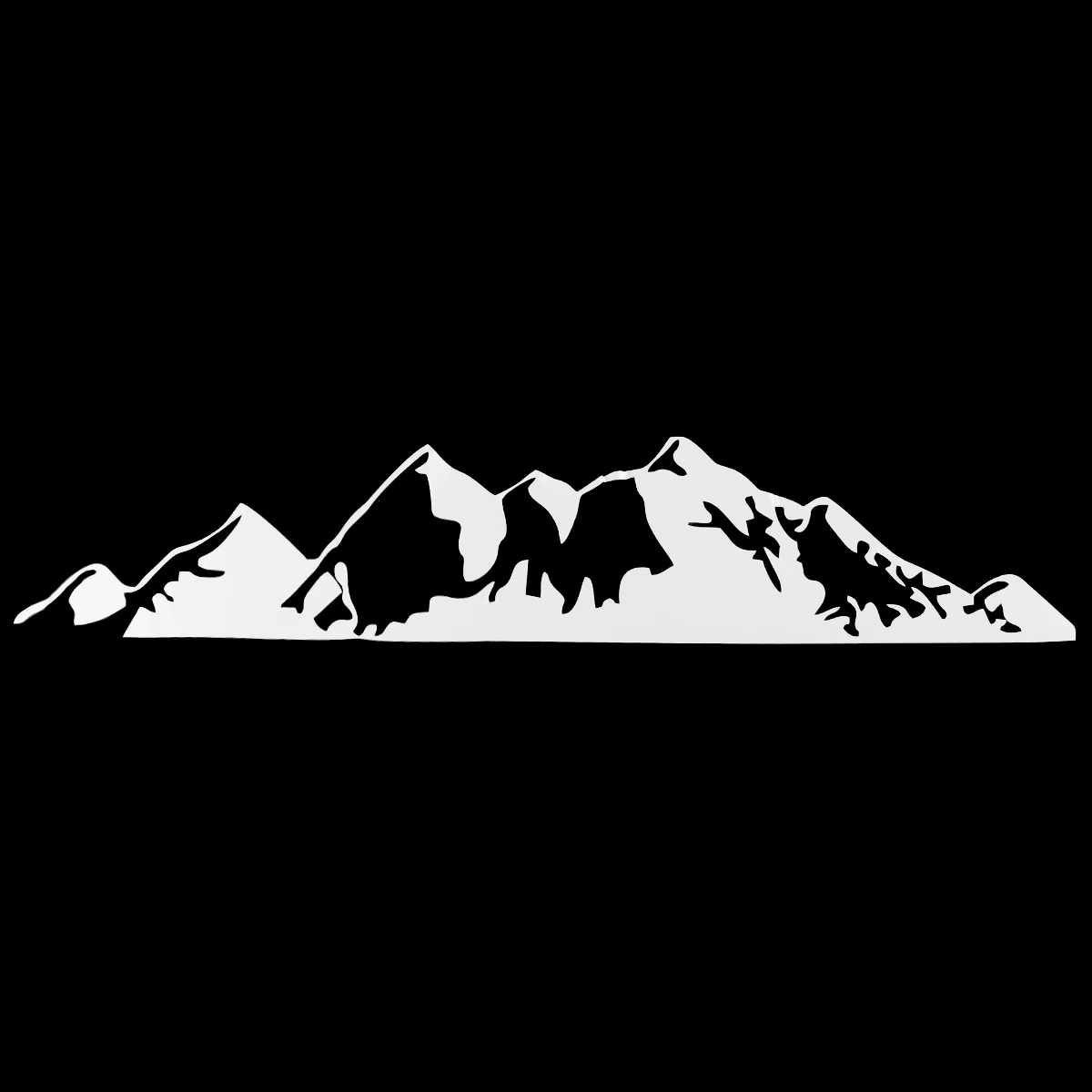 1pc 50x10cm Car Mountain Range Door Body Sticker Off Road Camper SUV Auto PET Decal Graphic