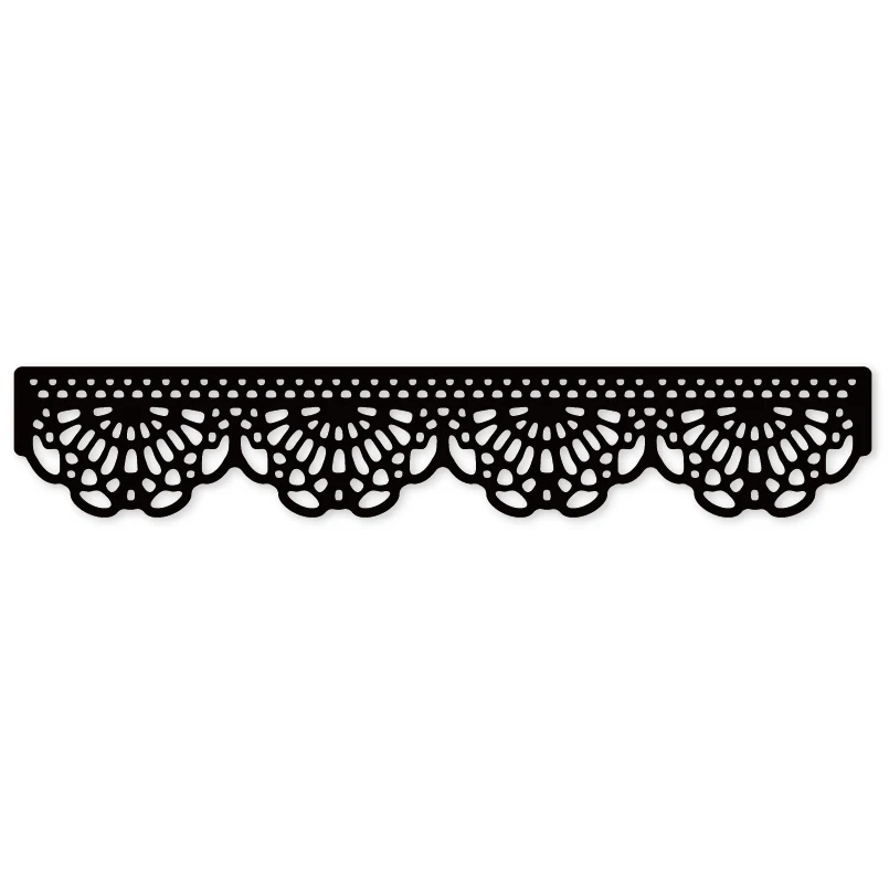 

Half Flower edge Stitched Metal Cutting Dies DIY Etched Dies Craft Paper Card Making Scrapbooking Embossing
