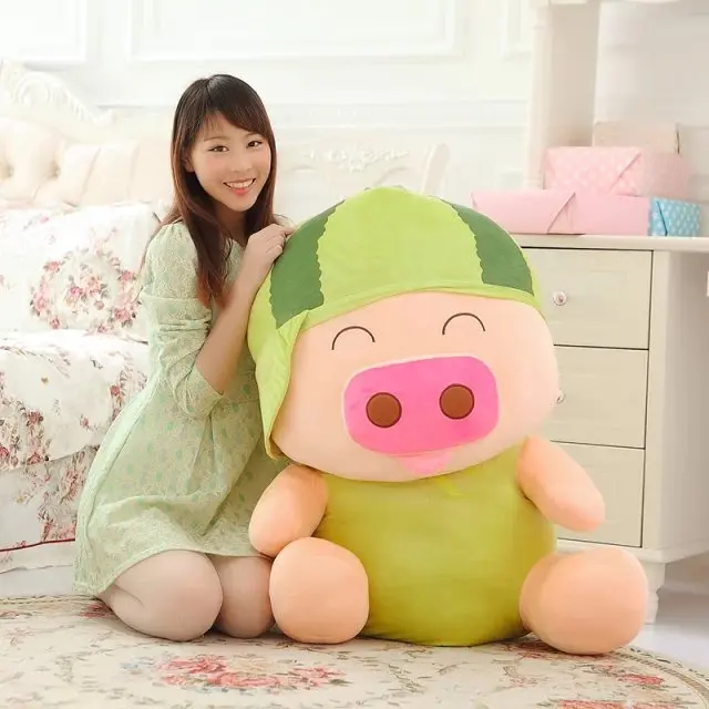 

stuffed plush toy,fruit design Mcdull pig huge 100cm hugging pillow Christmas gift h160