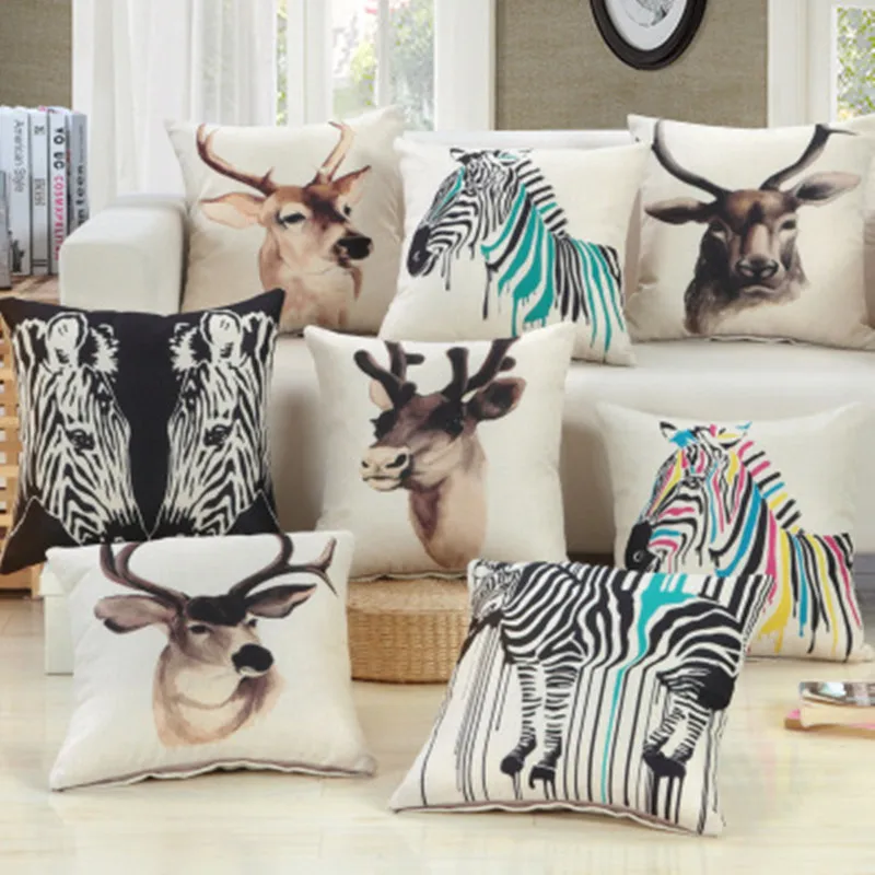 

BZ270 Ink color zebra pillow Cushion Cover Pillowcase Sofa/Car Cushion /Pillow Home Textiles supplies