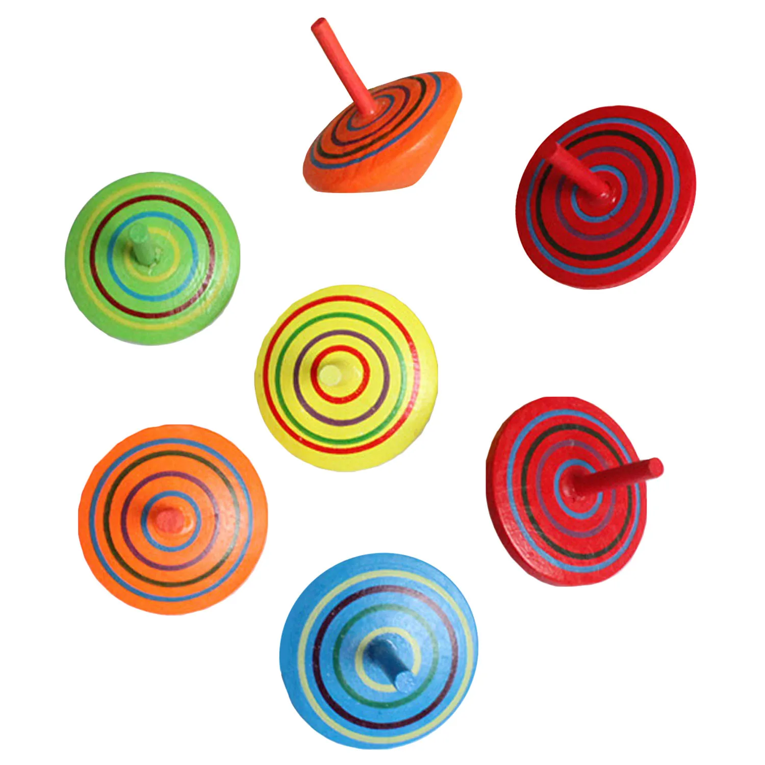 30 шт. ручная роспись деревянный волчок игрушка Детские развивающие игрушки для детского сада детские случайные цвета