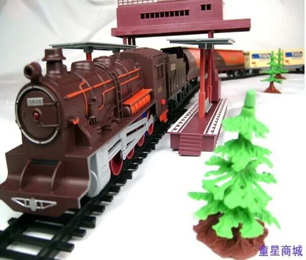 Длинный паровой поезд 9,4 метров поезд трек электрический игрушечный поезд для детей грузовик для мальчиков железная дорога подарок на день рождения